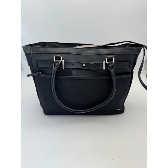 Swiss Gear Men's Padded Compartment Shoulder Strap Briefcase Bag Black - Picture 1 of 13